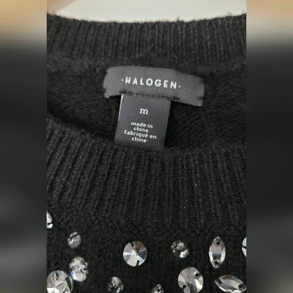 Halogen (Nordstrom) embellished wool blend sweater - Picture 6 of 7